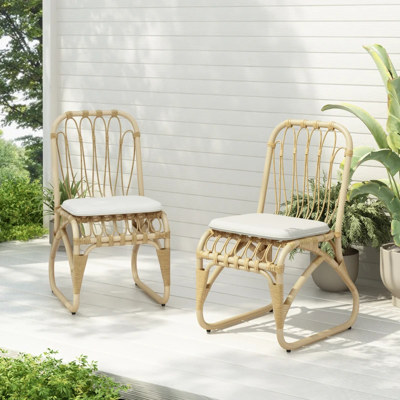 Outdoor PE Wicker Dining Chairs with Washable Cushion Set of 2, Outdoor Rattan chairs for Backyard, Poolside, Garden,Patio,Na
Outdoor PE Wicker Dining Chairs with Washable Cushion Set of 2, Outdoor Rattan chairs for Backyard, Poolside, Garden,Patio,Na