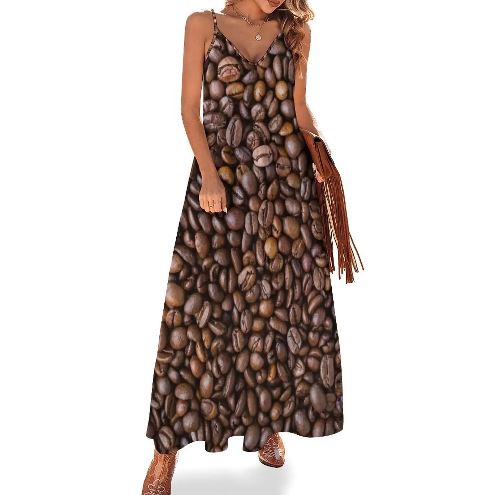 Coffee Beans Sleeveless Dress wedding dresses for parties Long dresses Women's summer skirt evening dresses ladies
Coffee Beans Sleeveless Dress wedding dresses for parties Long dresses Women's summer skirt evening dresses ladies