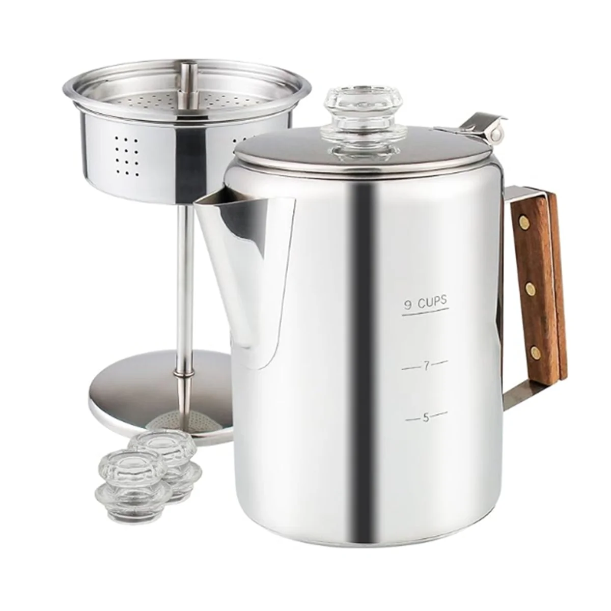 Coffee Percolators Stovetop for Camping, Percolator Coffee Pot Stainless Steel Coffee Maker Camping Outdoors 9 CupT99C
Coffee Percolators Stovetop for Camping, Percolator Coffee Pot Stainless Steel Coffee Maker Camping Outdoors 9 CupT99C
