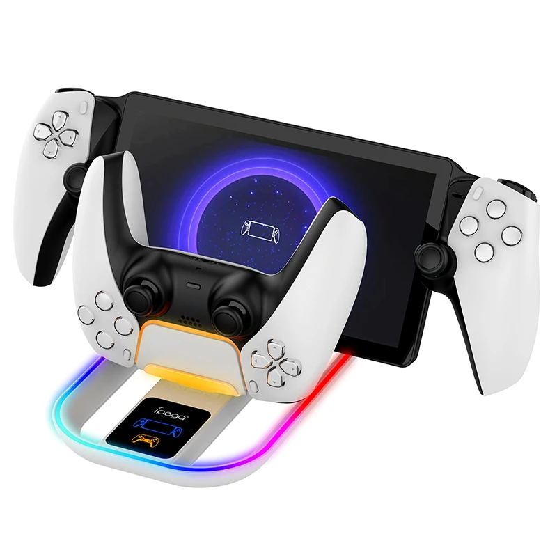 Suitable for PlayStation Portal game console charger for PS5 game controller charger with colorful RGB lights
Suitable for PlayStation Portal game console charger for PS5 game controller charger with colorful RGB lights