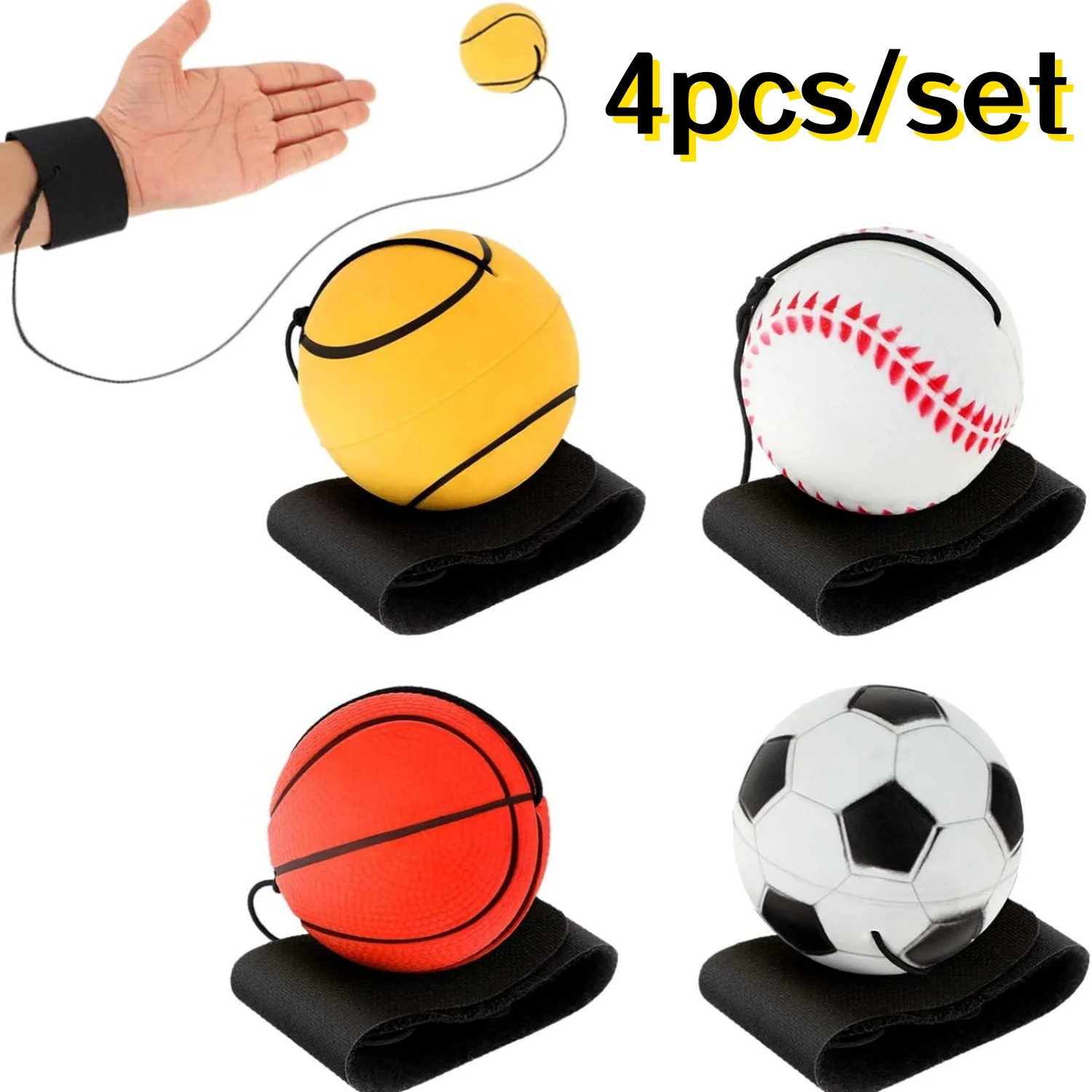 Wrist Return Ball Rubber Sport Ball with Strap and String Rebound Bouncy Balls Toy for Teens Adults Wrist Exercise or Play
Wrist Return Ball Rubber Sport Ball with Strap and String Rebound Bouncy Balls Toy for Teens Adults Wrist Exercise or Play