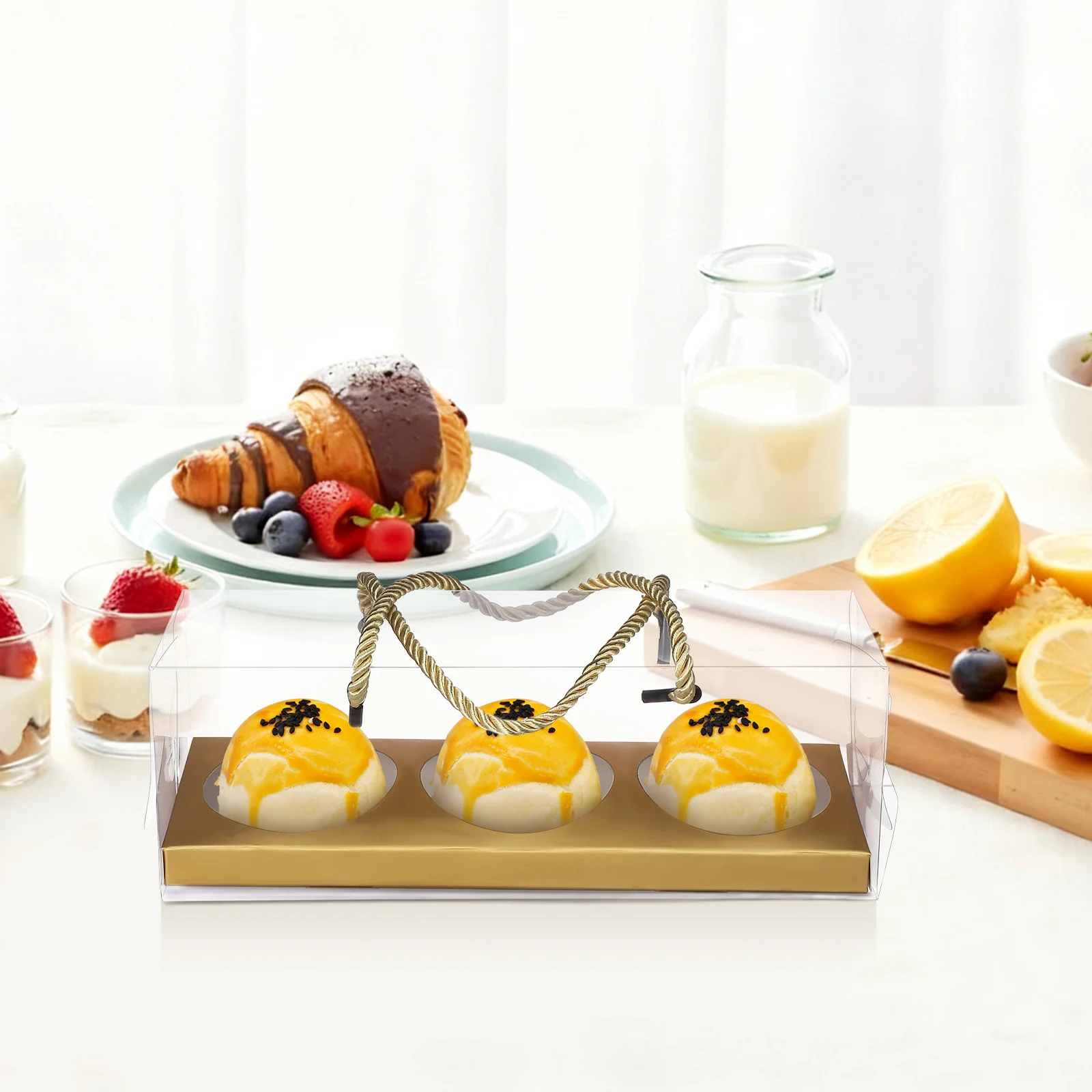 10Pcs Egg-Yolk Puff Packing Boxes Durable Portable Bakery Cake Containers Takeaway Dessert Boxes for Kitchen Cake Containers
10Pcs Egg-Yolk Puff Packing Boxes Durable Portable Bakery Cake Containers Takeaway Dessert Boxes for Kitchen Cake Containers