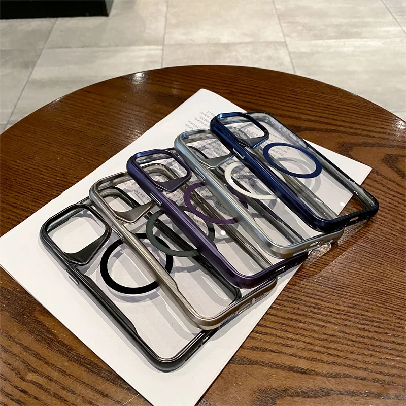 Magnetic Metal Frame High Transparency Backplate Phone Case For IPhone 15 14 Plus 15 14 13 12 11 Pro Max Large Window Back Cover
Magnetic Metal Frame High Transparency Backplate Phone Case For IPhone 15 14 Plus 15 14 13 12 11 Pro Max Large Window Back Cover