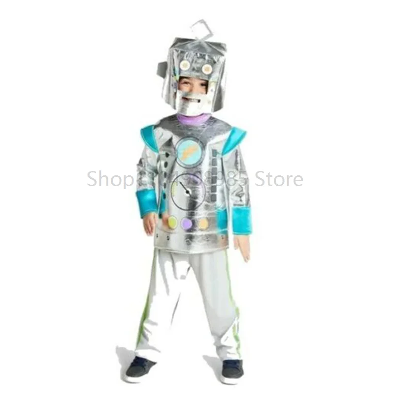 Hot Sale 2025 New Arrival Silver Boy Bot Dress Up Halloween Costumes Girl children Game Robot Costume
Hot Sale 2025 New Arrival Silver Boy Bot Dress Up Halloween Costumes Girl children Game Robot Costume