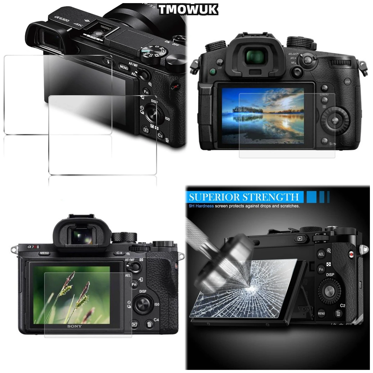 Sony A7RII A7RIII A7R4 A7R4A A7SMII A7RMII A7MII A7MIII 9H Hardness Tempered Glass Screen Protector Ultra-Transparent
Sony A7RII A7RIII A7R4 A7R4A A7SMII A7RMII A7MII A7MIII 9H Hardness Tempered Glass Screen Protector Ultra-Transparent