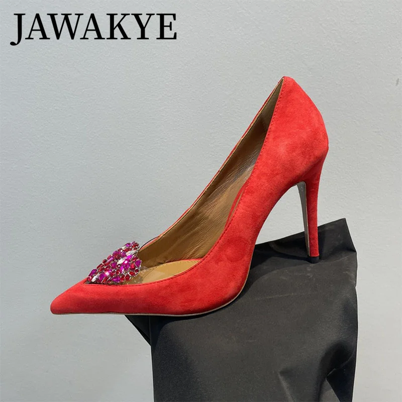 2023 Summer Suede Banquet Pointy toe Pumps Diamond Heart Wedding Sandals High Heel Ladies Cover heel Pumps Dress Women Shoes
2023 Summer Suede Banquet Pointy toe Pumps Diamond Heart Wedding Sandals High Heel Ladies Cover heel Pumps Dress Women Shoes