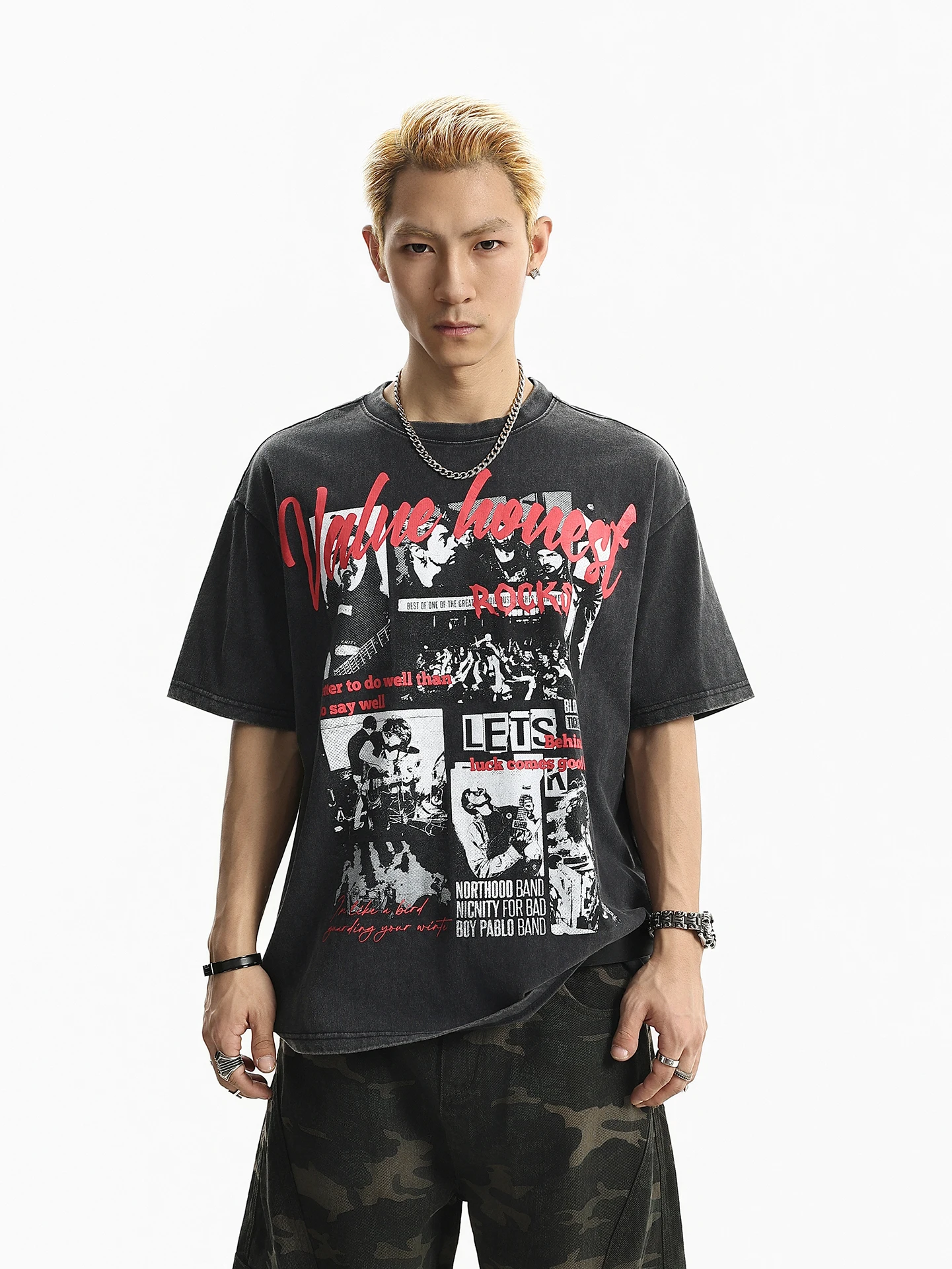 BETEBULE American High Street Rock Print round Neck Short Sleeve Men's T-shirt Summer Trendy Loose Top for Couples
BETEBULE American High Street Rock Print round Neck Short Sleeve Men's T-shirt Summer Trendy Loose Top for Couples