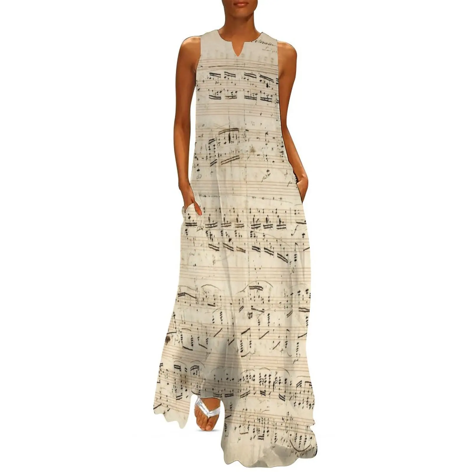 Antique Sheet Music Chopin Manuscript Long Dress dress for women 2025 Women's long dress
Antique Sheet Music Chopin Manuscript Long Dress dress for women 2025 Women's long dress