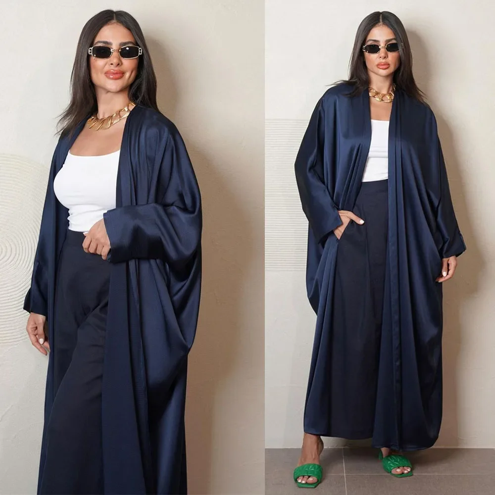 Muslim Abaya Dress Dubai Silk Satin Solid Long Sleeve Moroccan Kaftan Casual Loose Open Abaya Kimono Turkish Islamic Clothing
Muslim Abaya Dress Dubai Silk Satin Solid Long Sleeve Moroccan Kaftan Casual Loose Open Abaya Kimono Turkish Islamic Clothing