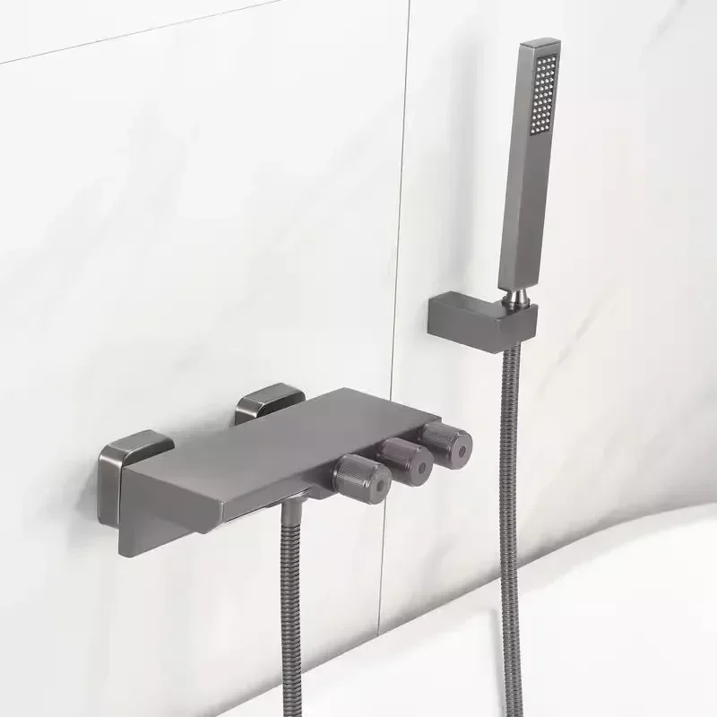 Grey Bathtub Shower Set Wall Mounted Brushed Gold Bathtub Faucet Bathroom Waterfall Bath & Shower Mixer Tap Brass New
Grey Bathtub Shower Set Wall Mounted Brushed Gold Bathtub Faucet Bathroom Waterfall Bath & Shower Mixer Tap Brass New