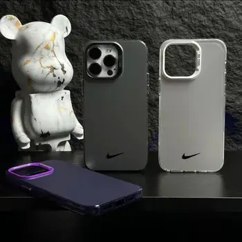 Fashion Simple sports Label Phone Case For iPhone 16 15 14 13 12 11 Pro Max XR 8 7 Plus Anti Fall Matte Back Cover
