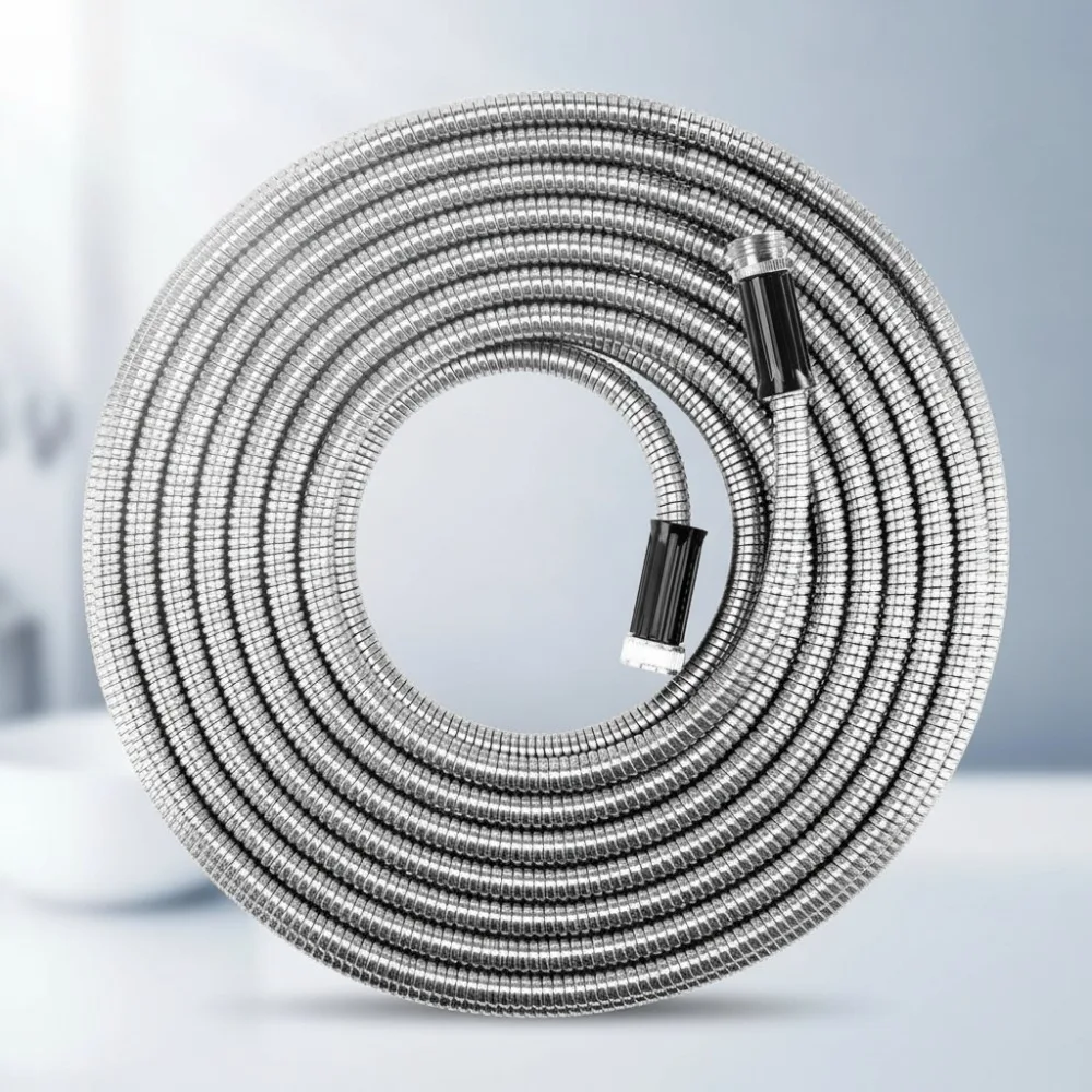 50ft Flexible Metal Garden Hose No Kink Lightweight RV Drinking Water Safe Heavy Duty Outdoor Extension
50ft Flexible Metal Garden Hose No Kink Lightweight RV Drinking Water Safe Heavy Duty Outdoor Extension