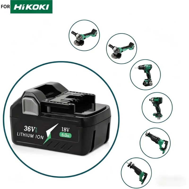 For HiKOKI 36V 18V 6000mAh Lithium Ion Battery Replacement Fit BSL36A18 BSL36B18 Cordless Power Tools Fast Charging.
For HiKOKI 36V 18V 6000mAh Lithium Ion Battery Replacement Fit BSL36A18 BSL36B18 Cordless Power Tools Fast Charging.
