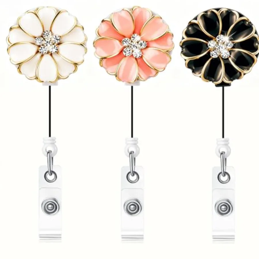 3 Pack ID Badge Holder with Camellia, Bling Rhinestone RN Badge Reel Retractable, Women Nurse Badge Holder Retractable Alligato
3 Pack ID Badge Holder with Camellia, Bling Rhinestone RN Badge Reel Retractable, Women Nurse Badge Holder Retractable Alligato