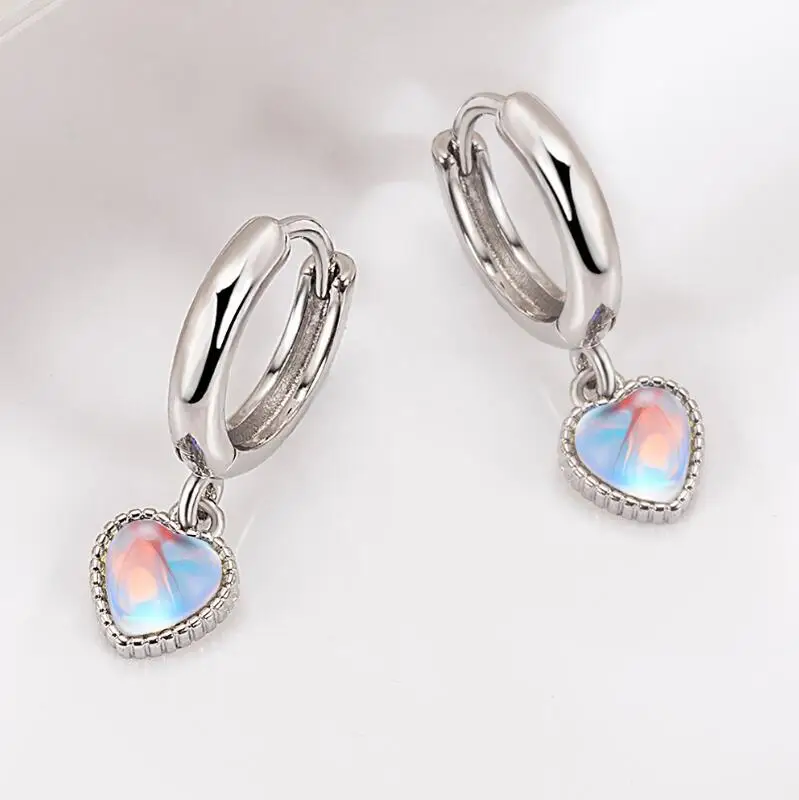 Real 925 Sterling Silver Fashion Sweet Heart Drop Charm Hoop Earring For Women Wedding Birthday Fine Jewelry DA2289
Real 925 Sterling Silver Fashion Sweet Heart Drop Charm Hoop Earring For Women Wedding Birthday Fine Jewelry DA2289