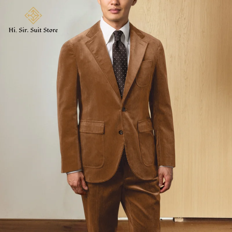 Casual Mens Suits 2 Piece Blazer Retro Corduroy Slim Fit Business Formal Dress Suit for Wedding Prom Tuxedos Jacket Pants Set
Casual Mens Suits 2 Piece Blazer Retro Corduroy Slim Fit Business Formal Dress Suit for Wedding Prom Tuxedos Jacket Pants Set