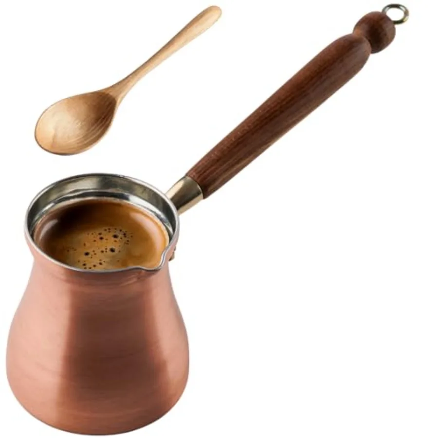 Turkish Coffee Pot 1mm Thick Brushed Cezve Ibrik Briki Stovetop Greek Arabic Coffee Server 100% Handmade in Turkey fl Serves 6
Turkish Coffee Pot 1mm Thick Brushed Cezve Ibrik Briki Stovetop Greek Arabic Coffee Server 100% Handmade in Turkey fl Serves 6