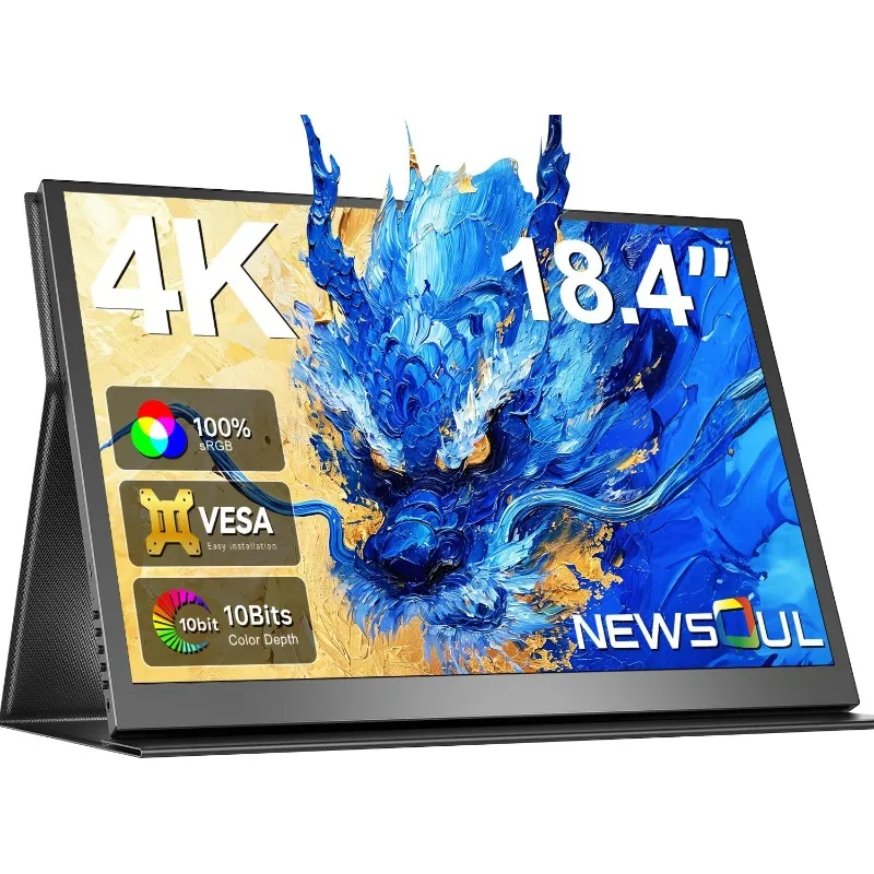 home.Newsoul 4K Portable Monitor 18.4" UHD 3840 * 2160 Laptop Monitor, 100% sRGB Large Portable Screen Built-in USB-C Mini HDMI
home.Newsoul 4K Portable Monitor 18.4" UHD 3840 * 2160 Laptop Monitor, 100% sRGB Large Portable Screen Built-in USB-C Mini HDMI