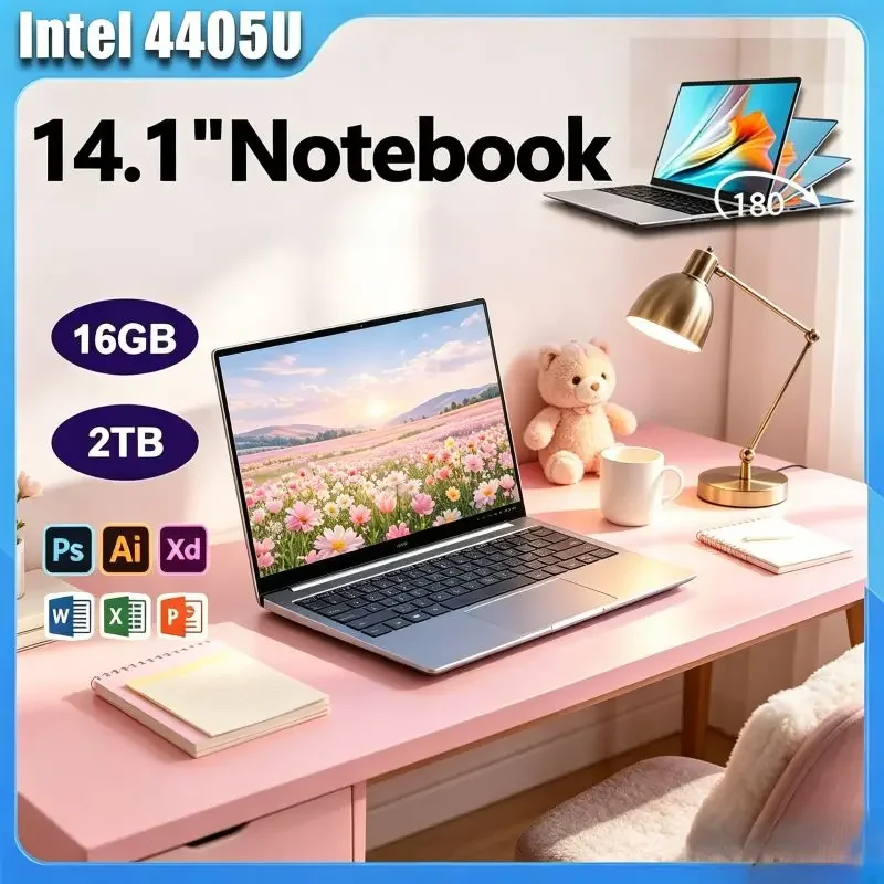 Slim 14.1 Inch Laptop, Fast Response Intel 4405U, 16GB/32GB RAM, Windows 11, Smooth Operation Ideal for Long-hour Daily Office
Slim 14.1 Inch Laptop, Fast Response Intel 4405U, 16GB/32GB RAM, Windows 11, Smooth Operation Ideal for Long-hour Daily Office