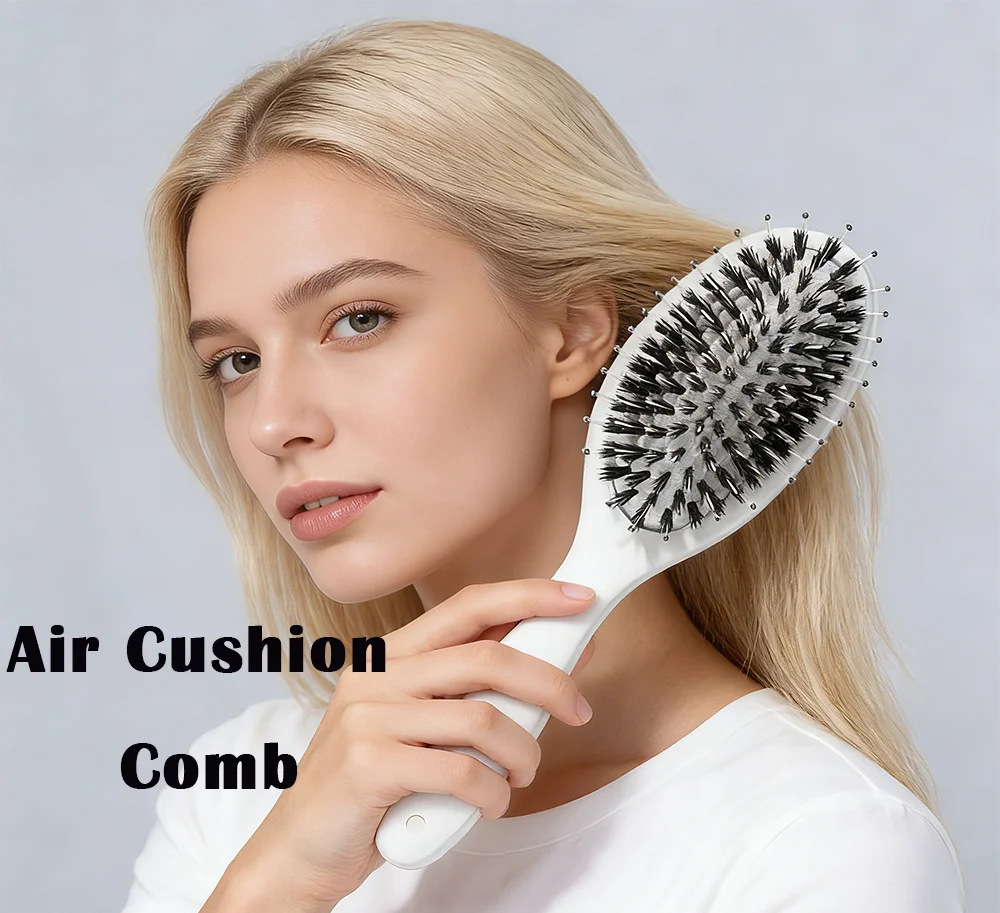 Щетка для волос с нейлоновой щетиной и белой ручкой – массажер для кожи головы, инструмент для укладки и расчесывания, для гладкой укладки волос
Щетка для волос с нейлоновой щетиной и белой ручкой – массажер для кожи головы, инструмент для укладки и расчесывания, для гладкой укладки волос