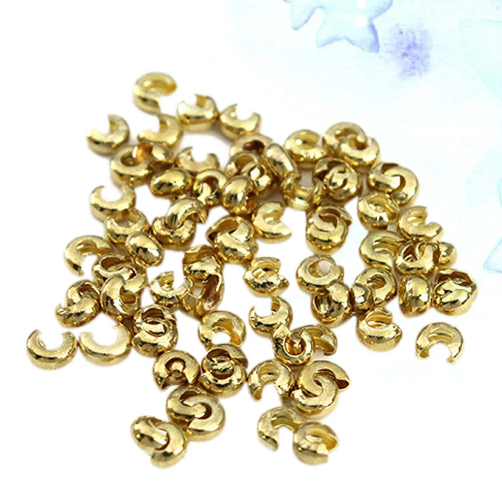 300 Pcs Beads Positioning Loose Flat Fixed Tube Crimp to Open Spacer Ends Caps Jewelry Making Golden DIY
300 Pcs Beads Positioning Loose Flat Fixed Tube Crimp to Open Spacer Ends Caps Jewelry Making Golden DIY