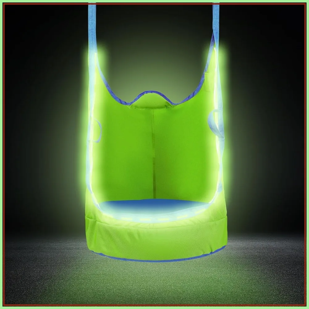 Upgraded Pod Swing Chair with LED Lights, Hanging Hammock for Indoor & Outdoor, 900D Oxford Cloth, All Accessories Included
Upgraded Pod Swing Chair with LED Lights, Hanging Hammock for Indoor & Outdoor, 900D Oxford Cloth, All Accessories Included