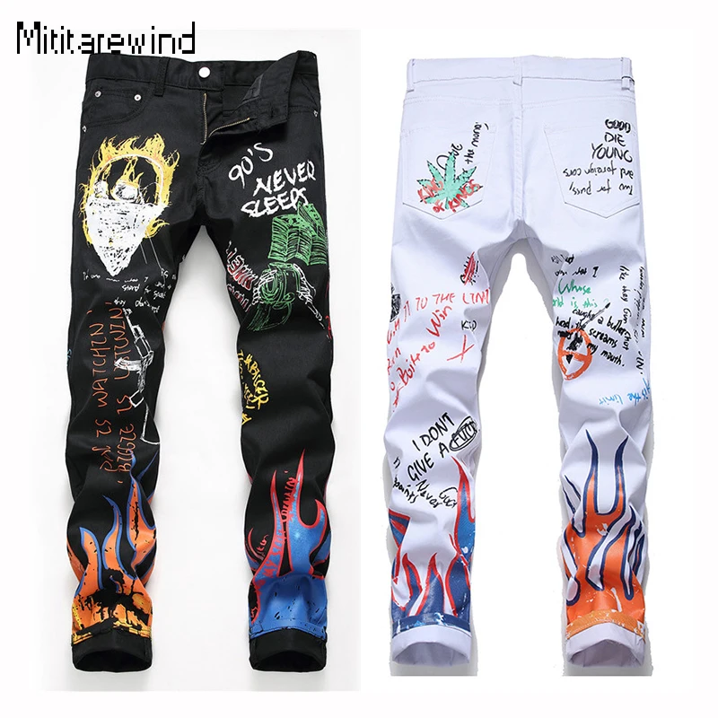 New American Men Jeans Fashion Clubwear Men's Trousers Hand-painted Printed Straight Slim Jeans High Street Casual Pants Youth
New American Men Jeans Fashion Clubwear Men's Trousers Hand-painted Printed Straight Slim Jeans High Street Casual Pants Youth