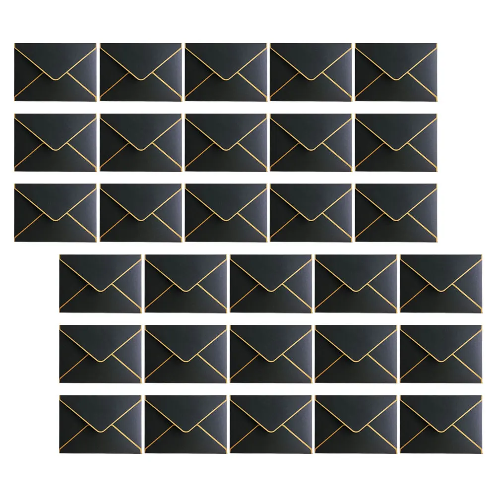50pcs Gold Foil Invitation Envelopes Black Business Cards Letter Size V Flap Paper Envelopes Elegant Design Wedding Events Gifts
50pcs Gold Foil Invitation Envelopes Black Business Cards Letter Size V Flap Paper Envelopes Elegant Design Wedding Events Gifts