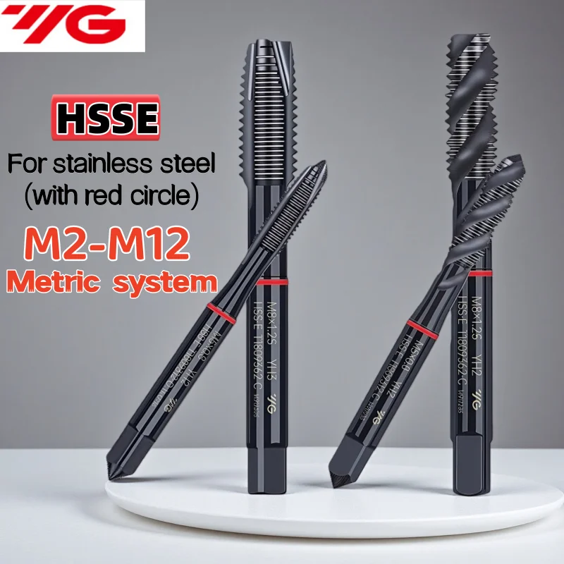 1pcs HSSE South Korea YG INOX Metric Spiral Fluted Tap M2M2.5M3M3.5M4M5M6M7M8M10M12 Spiral Pointed Tap Machine With Red Circle
1pcs HSSE South Korea YG INOX Metric Spiral Fluted Tap M2M2.5M3M3.5M4M5M6M7M8M10M12 Spiral Pointed Tap Machine With Red Circle