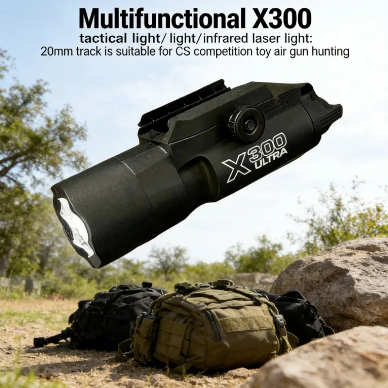 X300 Compact Tactical Light 20mm Rail for Airsoft Toy Guns CS Matches Hunting Wargames Outdoor
X300 Compact Tactical Light 20mm Rail for Airsoft Toy Guns CS Matches Hunting Wargames Outdoor