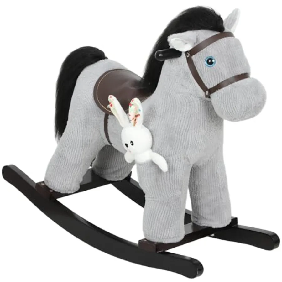 Rocking Horse Plush Animal Rocker with Realistic Neighing Sound for Toddlers 2 5 Years Old Soft Filling Ride on Horse with Rabb
Rocking Horse Plush Animal Rocker with Realistic Neighing Sound for Toddlers 2 5 Years Old Soft Filling Ride on Horse with Rabb