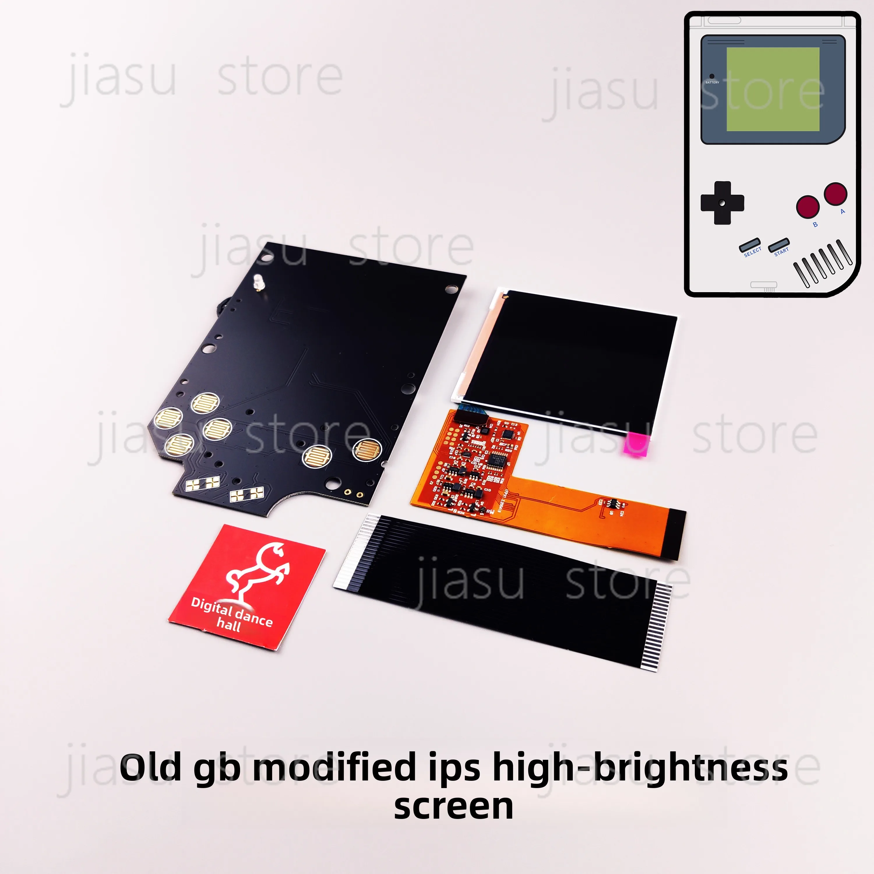 IPS Backlight LCD Screen for Game Boy GB Fat Console High Brightness Replacement LCD Display
IPS Backlight LCD Screen for Game Boy GB Fat Console High Brightness Replacement LCD Display