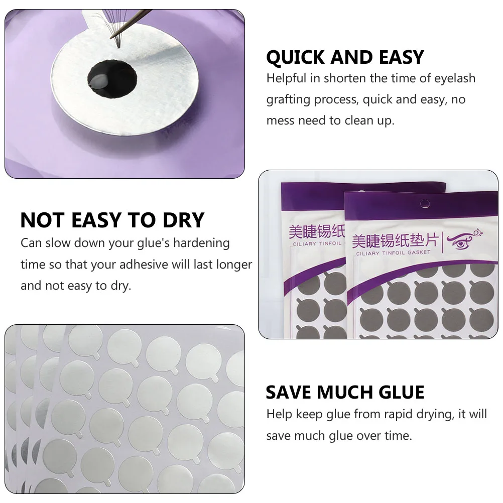 Eyelash Glue Sticker 3 Packs Extension Pads False Lashes Pallet Tin Foil Slow Hardening Long Lasting Adhesive Easy
Eyelash Glue Sticker 3 Packs Extension Pads False Lashes Pallet Tin Foil Slow Hardening Long Lasting Adhesive Easy