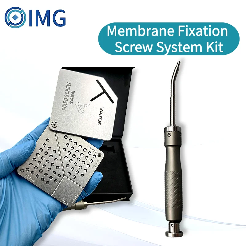 Dental Implant Membrane Tacker Kit, One-Click Automatic Tacker Gun, Includes 60 Titanium Screws for Membrane Fixing
Dental Implant Membrane Tacker Kit, One-Click Automatic Tacker Gun, Includes 60 Titanium Screws for Membrane Fixing