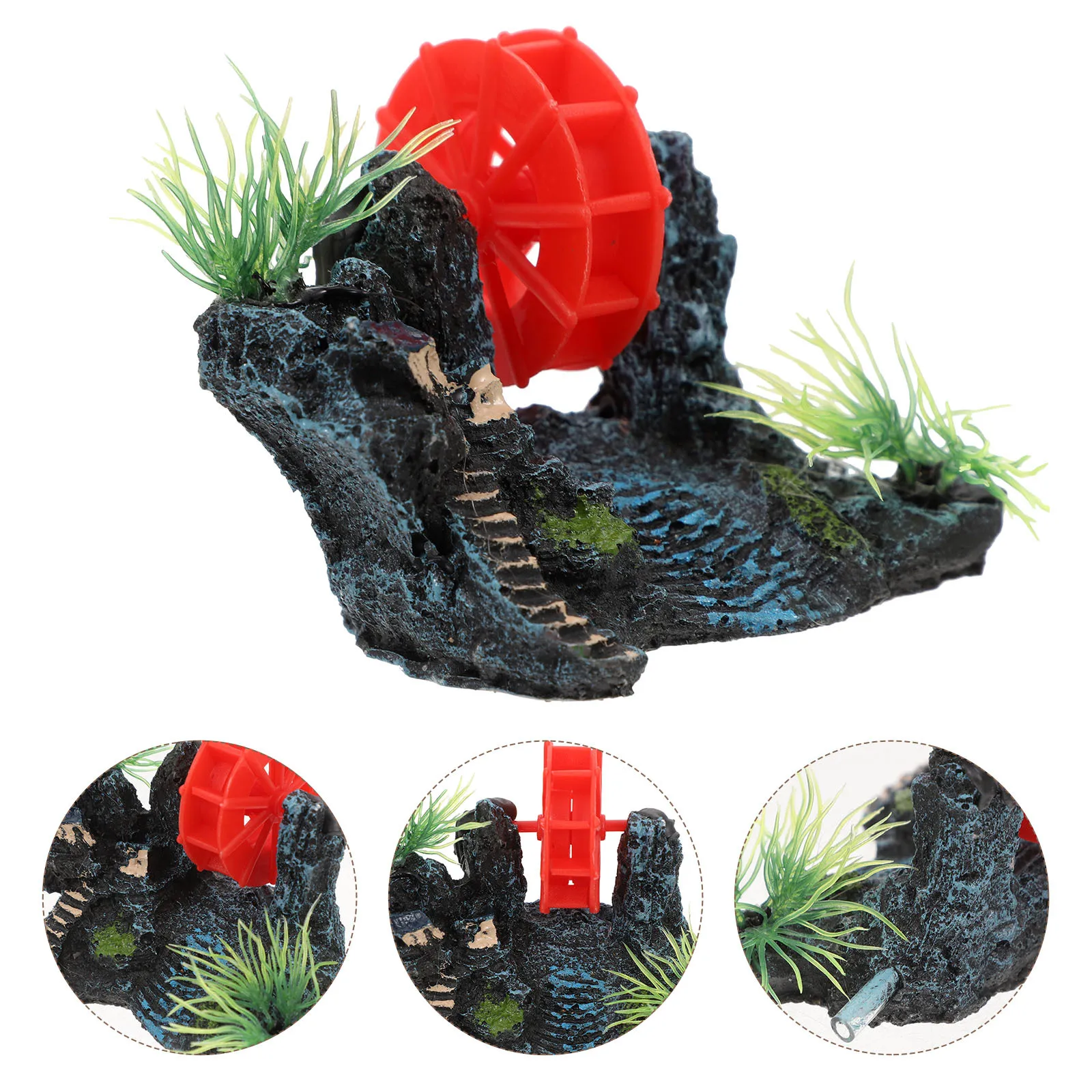 Aquarium Mountain Decor with Rotating Water Wheel Natural Look Fish Tank Rockery Shelter Simulation Landscape for Aquarium
Aquarium Mountain Decor with Rotating Water Wheel Natural Look Fish Tank Rockery Shelter Simulation Landscape for Aquarium