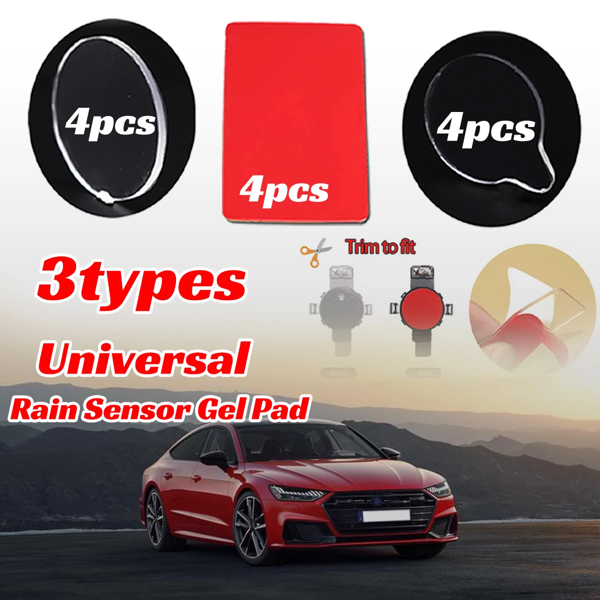 4X Universal Car Rain Sensor Gel Pad Adhesive FILM Silicone Cushion Pad Windscreen Windshield Chip Repair Kit Tape Replacement
4X Universal Car Rain Sensor Gel Pad Adhesive FILM Silicone Cushion Pad Windscreen Windshield Chip Repair Kit Tape Replacement