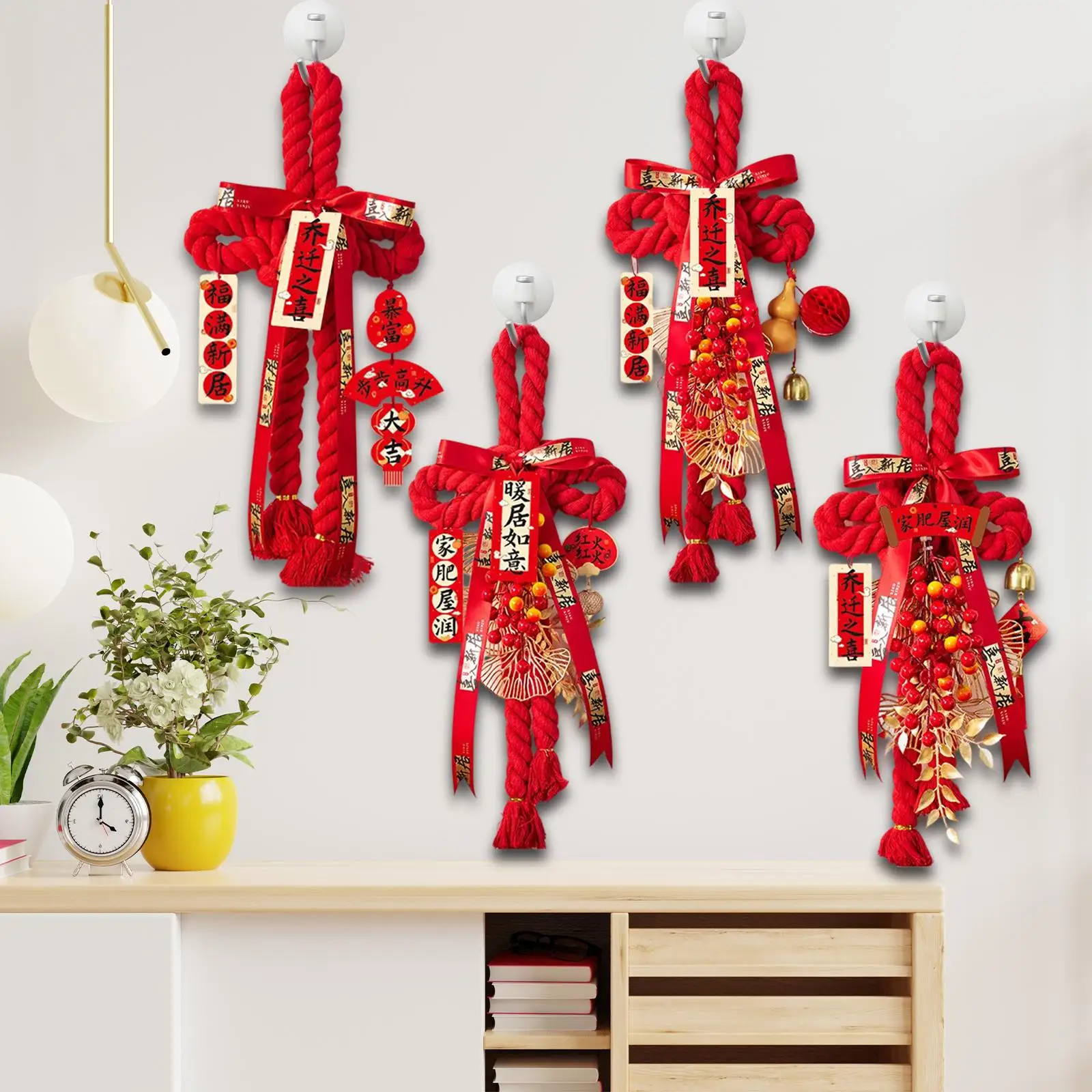 Chinese Knot Pendant Decorative Hanging Ornament, Lunar New Year Decorations, Spring Festival Decor for Holiday Ceiling Window
Chinese Knot Pendant Decorative Hanging Ornament, Lunar New Year Decorations, Spring Festival Decor for Holiday Ceiling Window