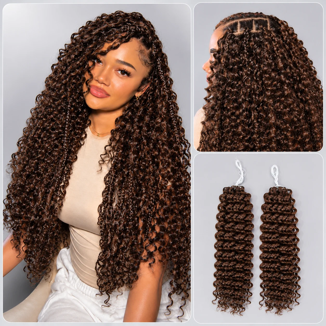 Brown Deep Wave Crochet Human Hair Miracle Knots Feather Line Pre Looped Human Hair Crochet Braids Soft Defined Curly Bundles Lightweight Full Natural Look No Shedding Reusable Easy Install Hair Extension
Brown Deep Wave Crochet Human Hair Miracle Knots Feather Line Pre Looped Human Hair Crochet Braids Soft Defined Curly Bundles Lightweight Full Natural Look No Shedding Reusable Easy Install Hair Extension