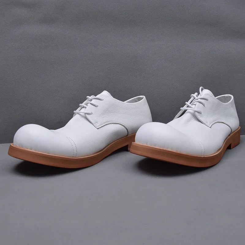 Low Help Men's Big Scalp Shoes Round Head Thick Bottom Soft Leather Retro Shoes Hairdresser Designer Men luxury shoes
Low Help Men's Big Scalp Shoes Round Head Thick Bottom Soft Leather Retro Shoes Hairdresser Designer Men luxury shoes