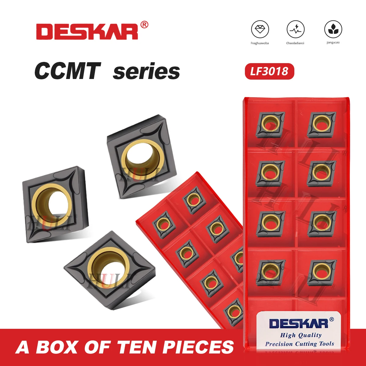 CCMT060204 060208 09T304/08 120404 LF3018 DESKAR 100% оригинальный ромб с ЧПУ, лезвие токарного станка с внутренним отверстием для обработки чугунных деталей
CCMT060204 060208 09T304/08 120404 LF3018 DESKAR 100% оригинальный ромб с ЧПУ, лезвие токарного станка с внутренним отверстием для обработки чугунных деталей