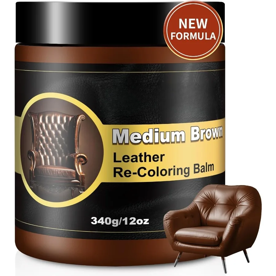 Leather Recoloring Balm - 12OZ Leather Repair Kit for Furniture, Dye, Recolor, Renew, Repair & Restore Aged, Faded, Cracked, Peeling and Scuffed
Leather Recoloring Balm - 12OZ Leather Repair Kit for Furniture, Dye, Recolor, Renew, Repair & Restore Aged, Faded, Cracked, Peeling and Scuffed