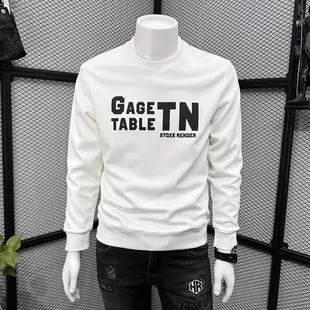 Europe Station High-end Heavy Printing Long Sleeve T-shirt Men's Casual Fashion European Goods Light Luxury Round Neck Hoodie
Europe Station High-end Heavy Printing Long Sleeve T-shirt Men's Casual Fashion European Goods Light Luxury Round Neck Hoodie