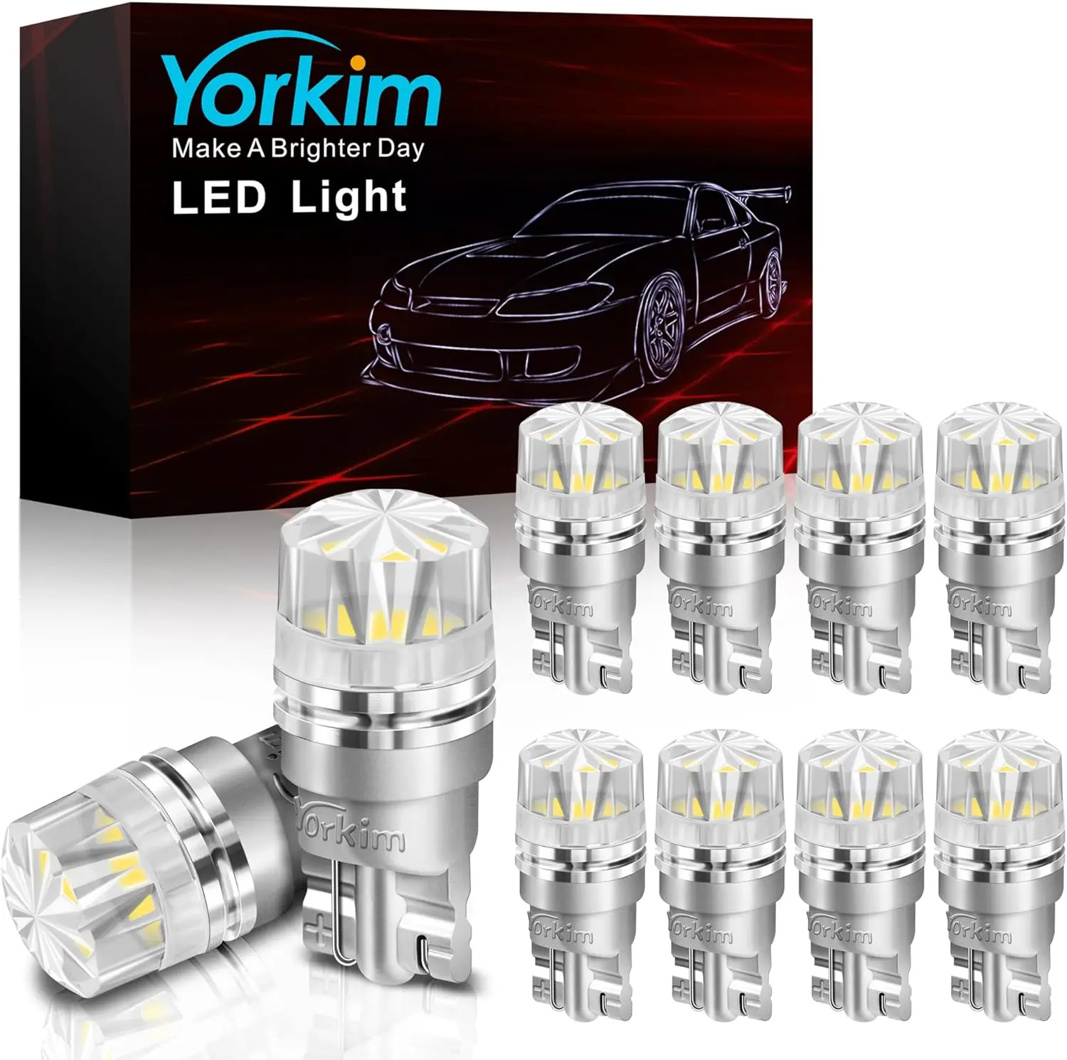 10psc 194 LED Bulbs 6500K White with special diamond cover 168 Led Bulb 2825 W5W T10 Led Bulb for Car Interior Lights Courtesy M
10psc 194 LED Bulbs 6500K White with special diamond cover 168 Led Bulb 2825 W5W T10 Led Bulb for Car Interior Lights Courtesy M