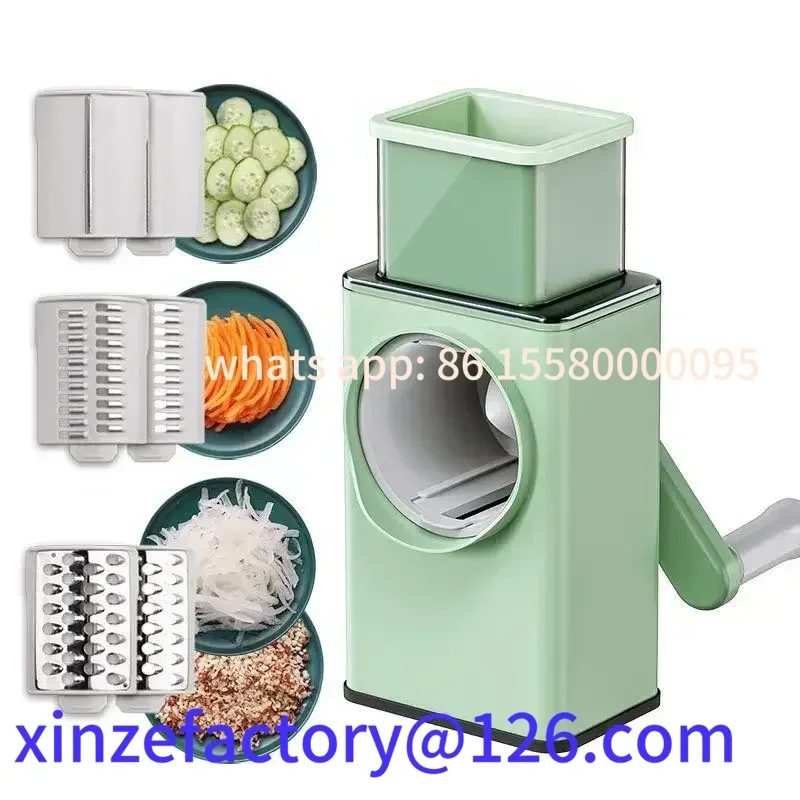 Customizable 3 In 1 Manual Food Chopper Multifunctional Drum Vegetable Fruit Cutting Tool Slicer
Customizable 3 In 1 Manual Food Chopper Multifunctional Drum Vegetable Fruit Cutting Tool Slicer