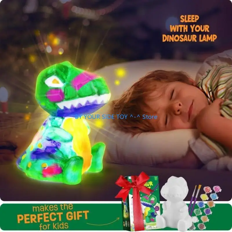 Dinosaur Shaped Paintable Night Lamp Toddler Friendly DIY Dinosaur LED Lamp Painting Set for Enhancing Creativity U6XE
Dinosaur Shaped Paintable Night Lamp Toddler Friendly DIY Dinosaur LED Lamp Painting Set for Enhancing Creativity U6XE