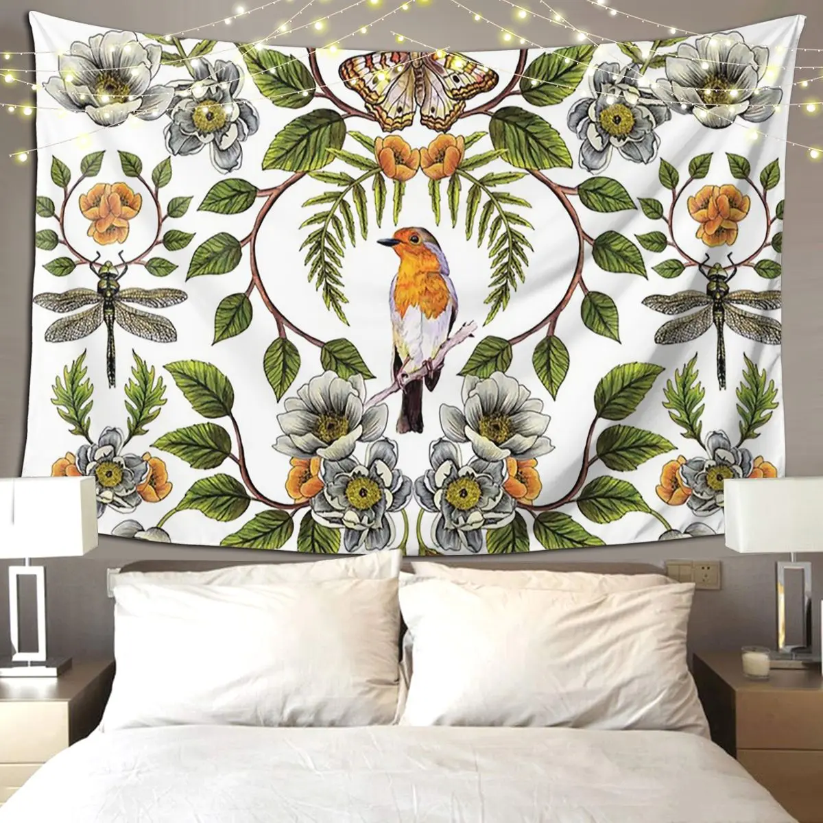 Цветочный ботанический узор с птицами, мотками, стрекозами и цветами, гобелен в стиле хиппи, настенный эстетический домашний декор, гобелены
Цветочный ботанический узор с птицами, мотками, стрекозами и цветами, гобелен в стиле хиппи, настенный эстетический домашний декор, гобелены