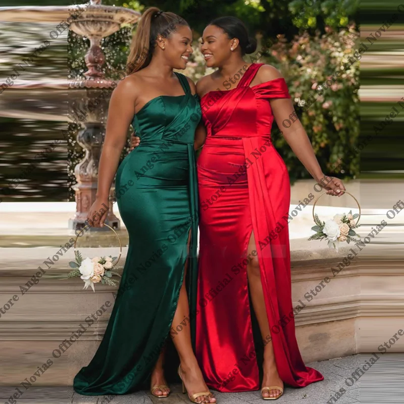 Red Green Mermaid One Shoulder Bridesmaid Dresses for Weddings Customized Robe Demoiselle d'honneur Vestido Dama De Honor
Red Green Mermaid One Shoulder Bridesmaid Dresses for Weddings Customized Robe Demoiselle d'honneur Vestido Dama De Honor