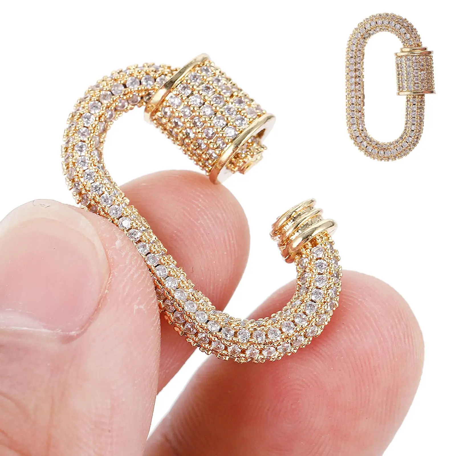 Gold Necklace Clasp Claw Carabiner Key Ring Clasps for Women DIY Jewelry Accessories Durable Lightweight Non Fading 
Gold Necklace Clasp Claw Carabiner Key Ring Clasps for Women DIY Jewelry Accessories Durable Lightweight Non Fading