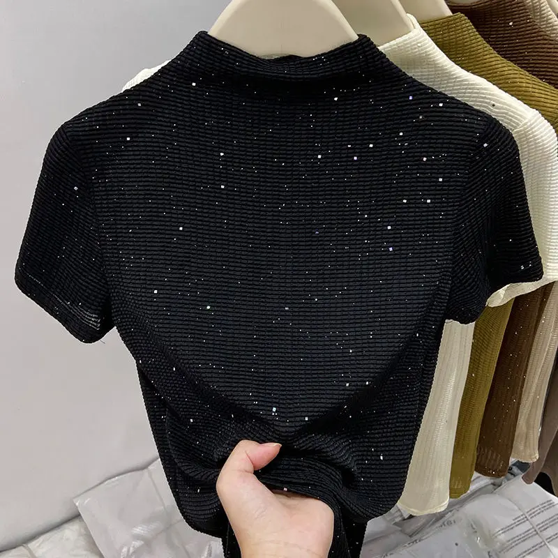 Simplicity Street Casual Short Sleeve Tops Women Clothing New Summer Slim Solid All-match Short Fashion T Shirts Trend Korean
Simplicity Street Casual Short Sleeve Tops Women Clothing New Summer Slim Solid All-match Short Fashion T Shirts Trend Korean