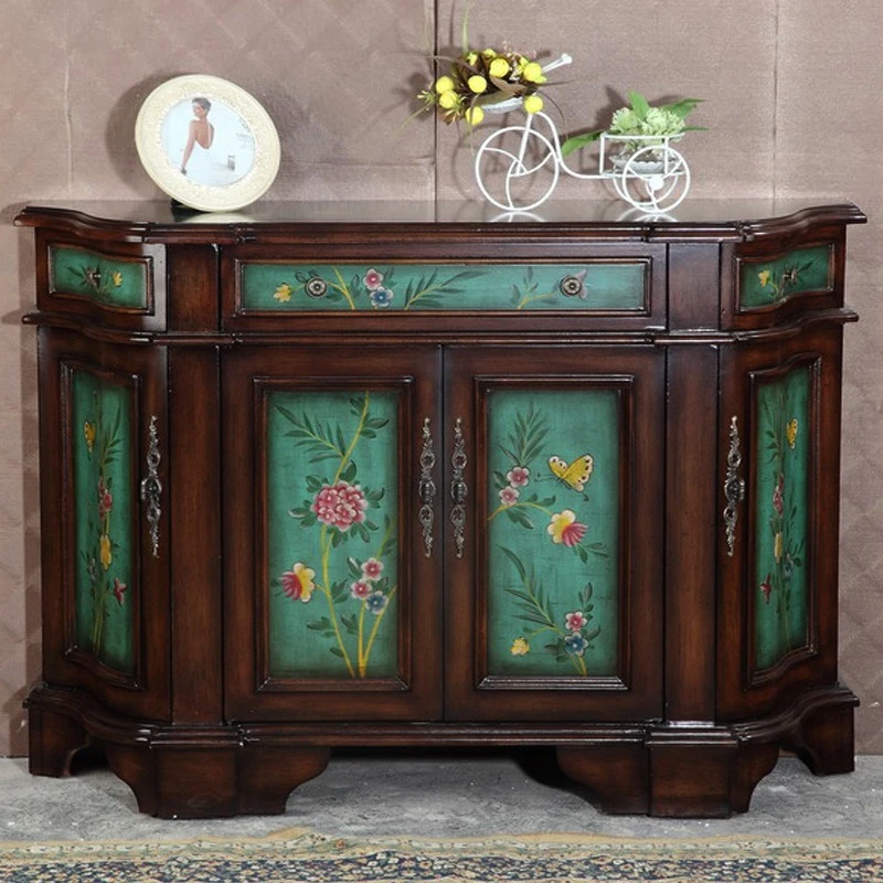 Rural entrance retro pastoral painted furniture, living room with a bucket of six doors and a whole meal
Rural entrance retro pastoral painted furniture, living room with a bucket of six doors and a whole meal